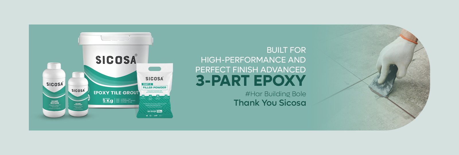 SICOSA 3-Part Epoxy Grout